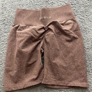 NVGTN Women's Brown Butt Scrunch Shorts